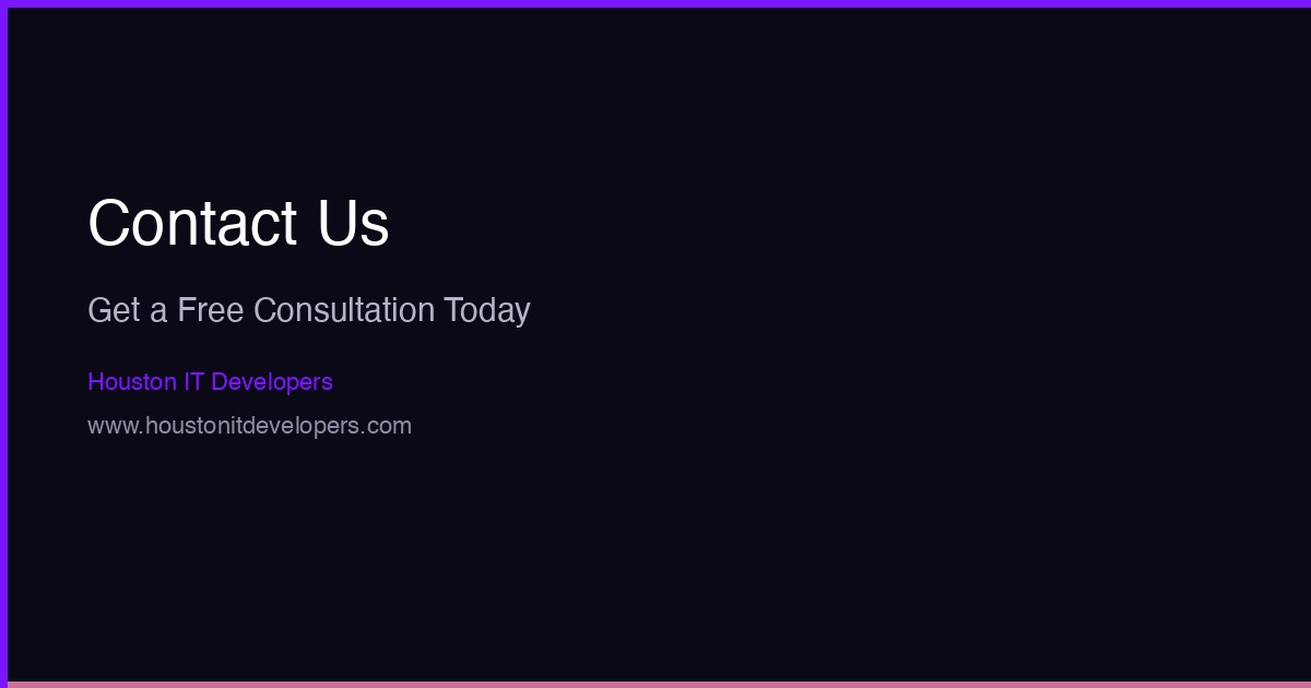 Contact Us | Houston IT Developers | Free Consultation